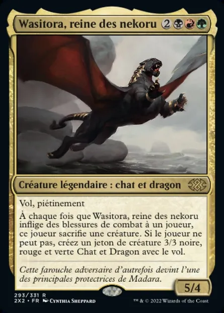 Wasitora, reine des nekoru, carte Magic 2X2 293 — extension Double Masters 2022