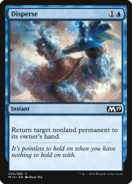 Disperse, Magic card M19 50 — Core Set 2019 set