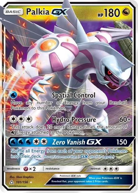 Palkia GX, Pokémon card UPR 101 — Ultra Prism set