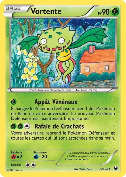 Vortente, carte Pokémon DEX 5 — extension Explorateurs Obscurs