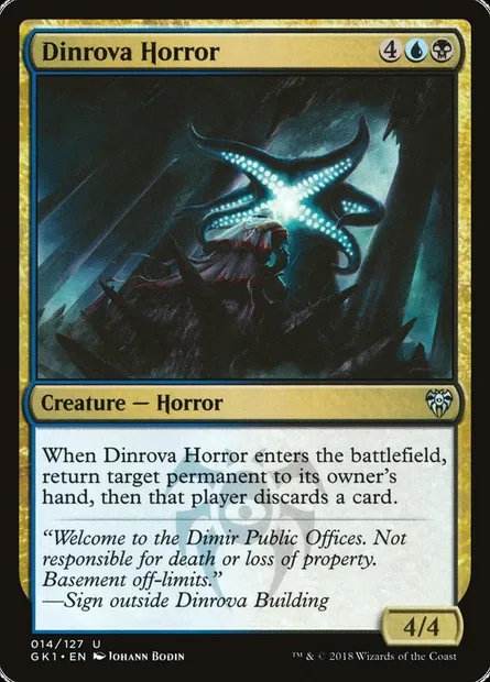 Dinrova Horror, Magic card GK1 14 — GRN Guild Kit set