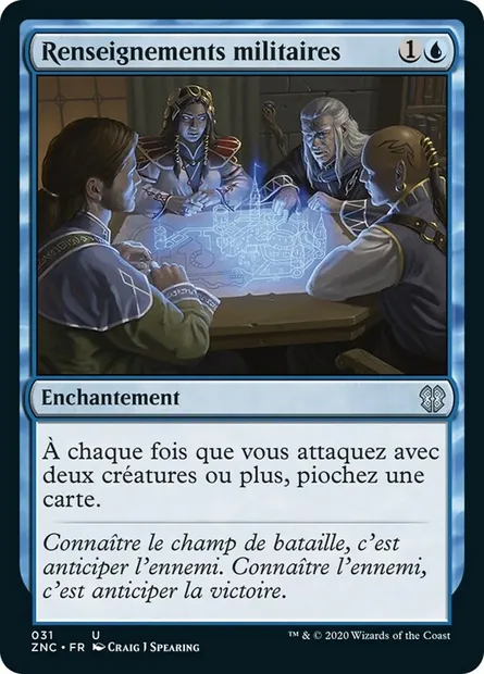 Renseignements militaires, carte Magic ZNC 31 — extension Zendikar Rising Commander