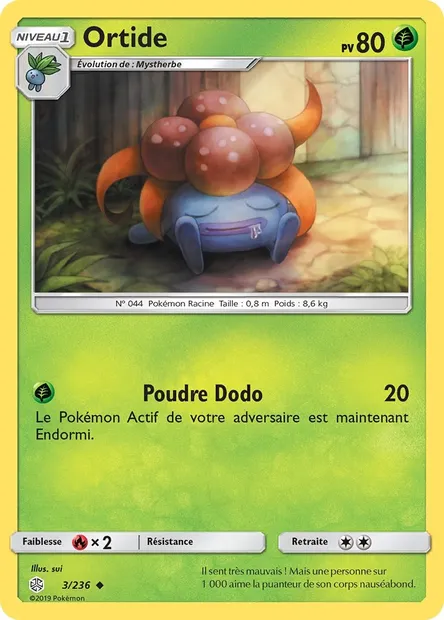 Ortide, carte Pokémon CEC 3 — extension Éclipse Cosmique