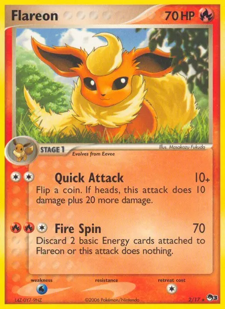 Flareon, Pokémon card P3 2 — POP Series 3 set