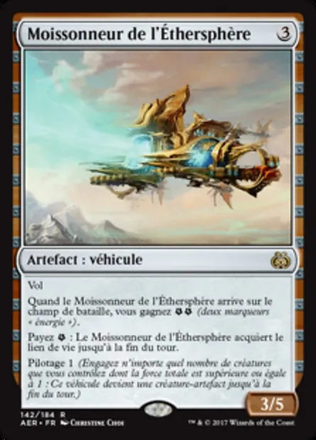 Moissonneur de l'Éthersphère, carte Magic AER 142 — extension La révolte éthérique
