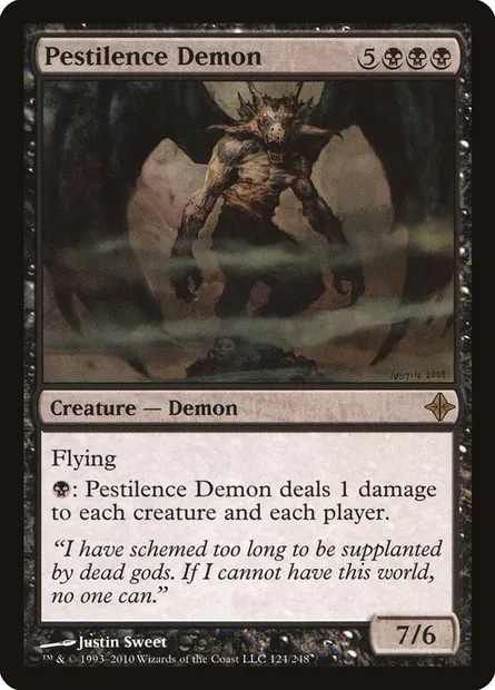 Pestilence Demon, Magic card ROE 124 — Rise of the Eldrazi set