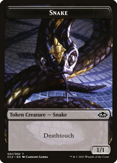 Snake // Zombie, Magic card CC2 9 — Commander Collection: Black set