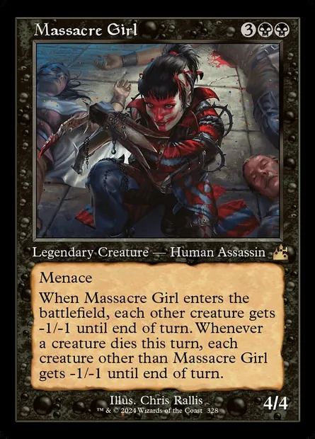 Massacre Girl, Magic card RVR 328 — Ravnica Remastered set