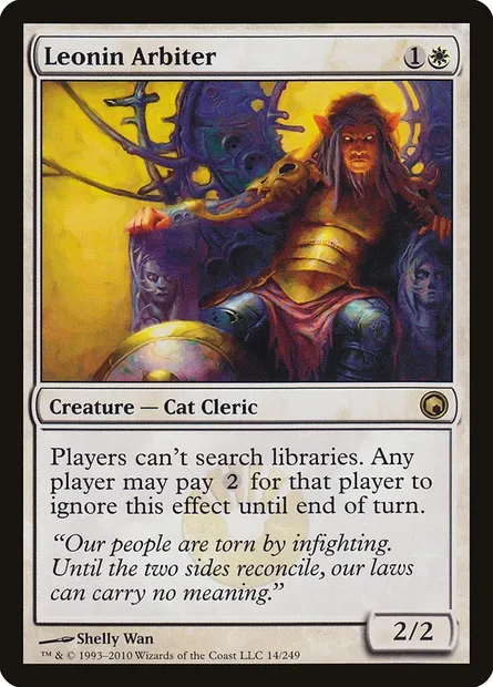 Leonin Arbiter, Magic card SOM 14 — Scars of Mirrodin set