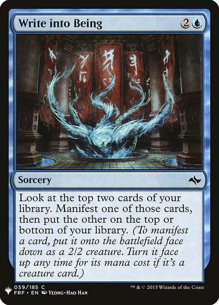 Write into Being, Magic card PLST FRF-59 — The List set