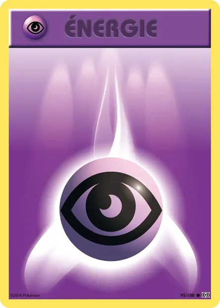 Énergie Psy, carte Pokémon EVO 95 — extension Évolutions