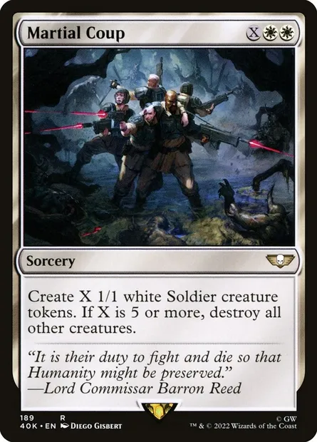 Martial Coup, Magic card 40K 189 — Warhammer 40,000 Commander set