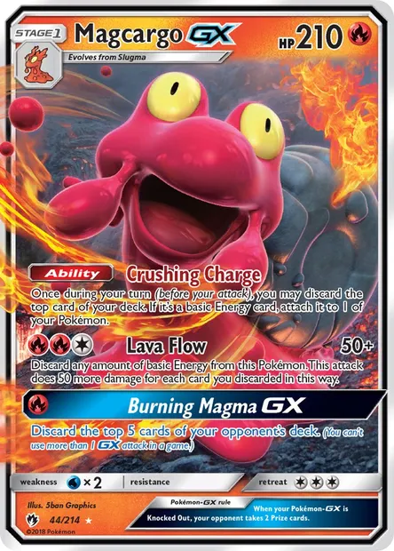Magcargo GX, Pokémon card LOT 44 — Lost Thunder set