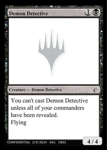 Demon Detective, carte Magic UNK CB02a — extension Unknown Event