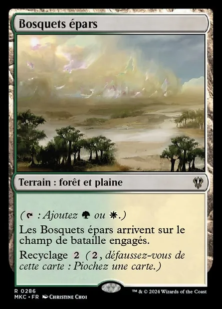 Bosquets épars, carte Magic MKC 286 — extension Murders at Karlov Manor Commander