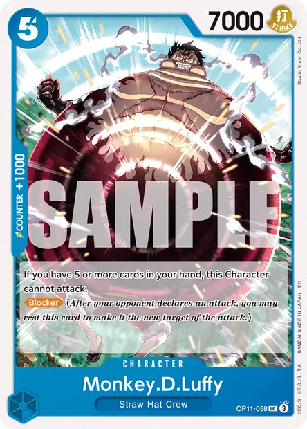 Monkey.D.Luffy, One Piece card OP11-058 — A FIST OF DIVINE SPEED set