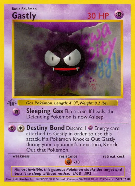 Gastly, Pokémon card BS 50 — Base Set set