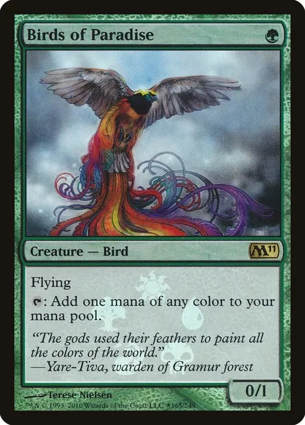 Oiseaux de paradis, carte Magic PM11 165★ — extension Magic 2011 Promos