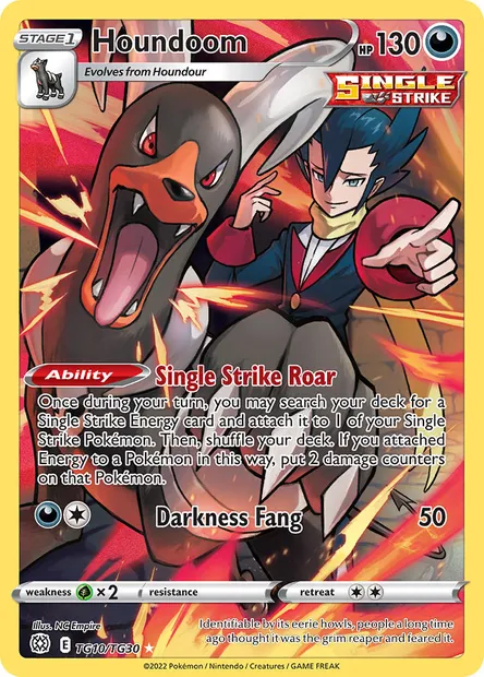 Houndoom, Pokémon card BRS TG10 — Brilliant Stars set
