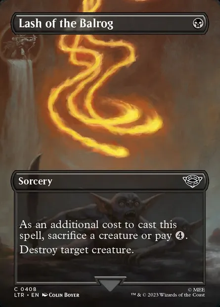 Lash of the Balrog, Magic card LTR 408 — The Lord of the Rings: Tales of Middle-earth set