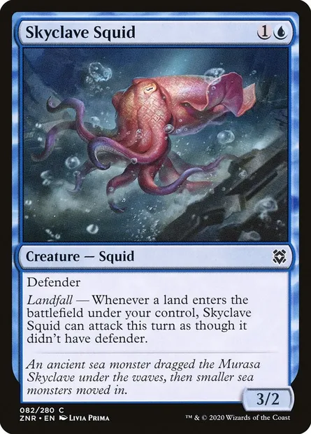 Skyclave Squid, Magic card ZNR 82 — Zendikar Rising set