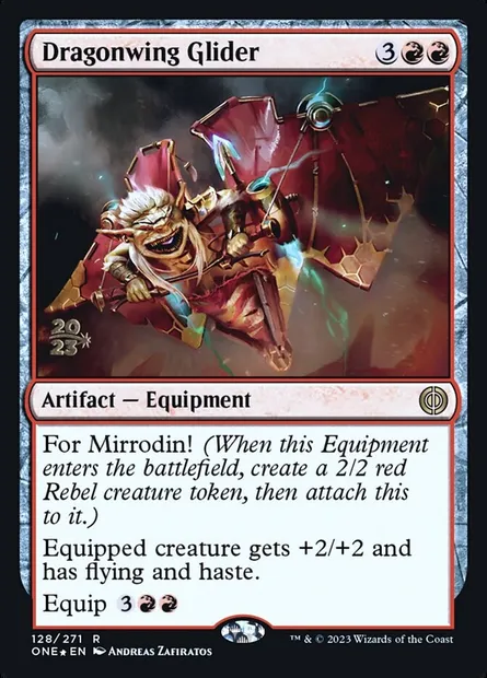 Dragonwing Glider, Magic card PONE 128s — Phyrexia: All Will Be One Promos set