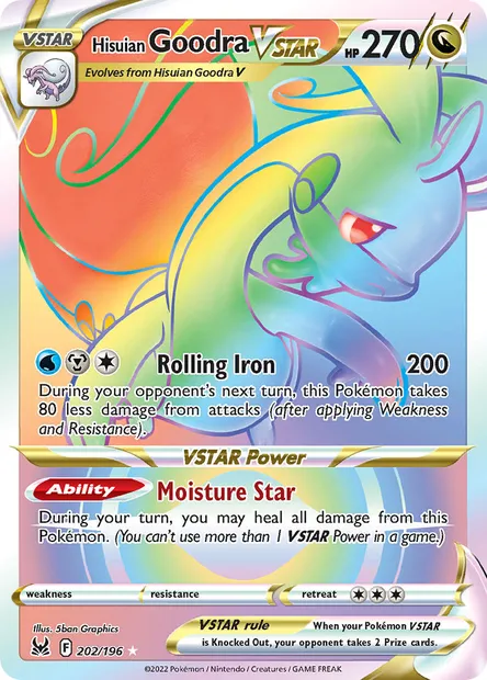 Hisuian Goodra VSTAR, Pokémon card LOR 202 — Lost Origin set