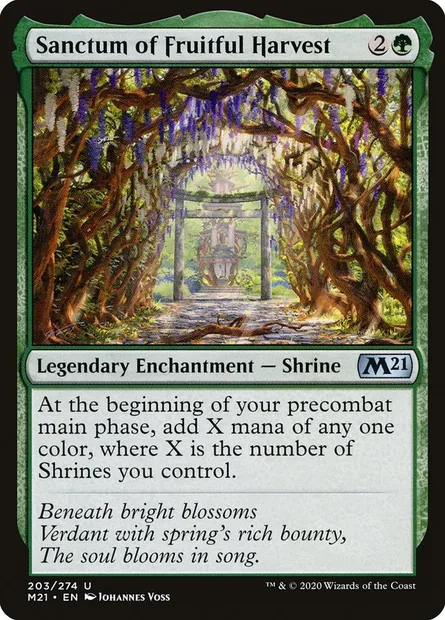 Sanctum of Fruitful Harvest, Magic card M21 203 — Core Set 2021 set