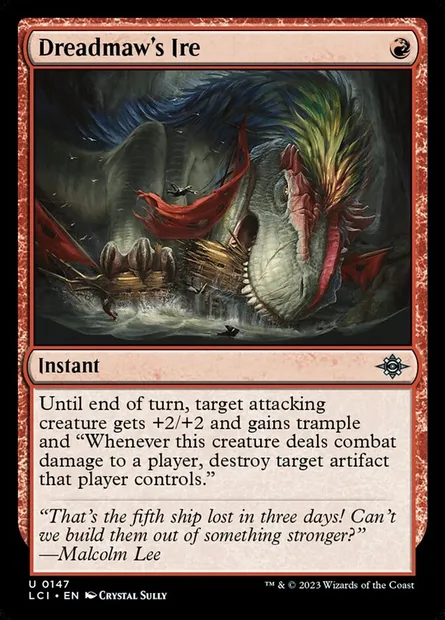 Dreadmaw's Ire, Magic card LCI 147 — The Lost Caverns of Ixalan set