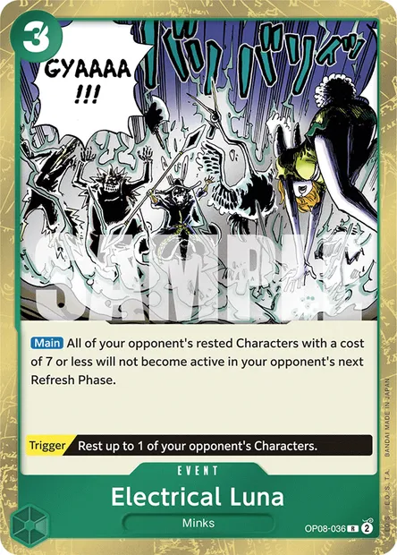 Electrical Luna, carte One Piece OP08-036 — extension TWO LEGENDS
