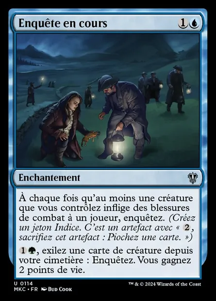 Enquête en cours, carte Magic MKC 114 — extension Murders at Karlov Manor Commander
