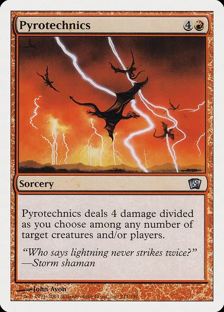 Pyrotechnics, Magic card 8ED 211 — Eighth Edition set