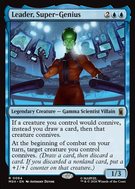 Leader, Super-Genius, Magic card MSH 64 — Marvel Super Heroes set