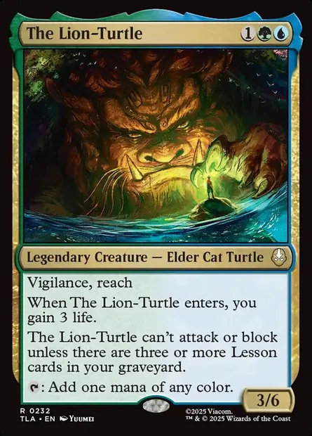 The Lion-Turtle, Magic card TLA 232 — Avatar: The Last Airbender set