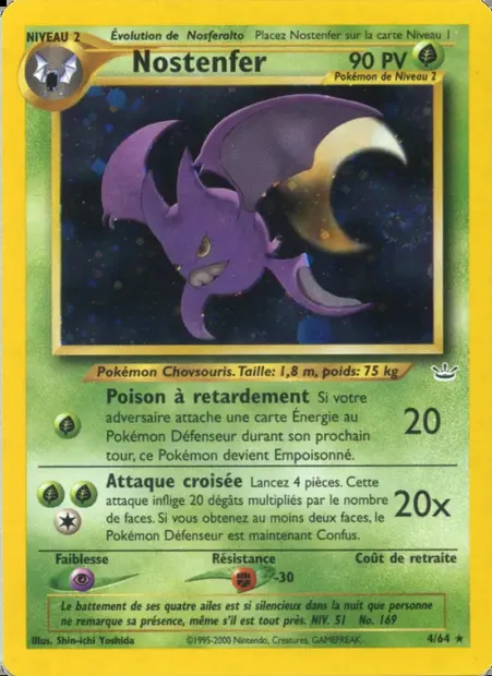 Nostenfer, carte Pokémon NR 4 — extension Neo Revelation