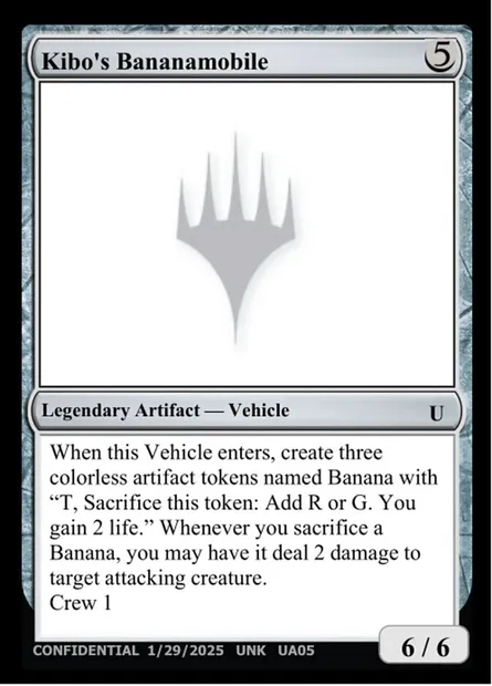 Kibo's Bananamobile, carte Magic UNK UA05d — extension Unknown Event
