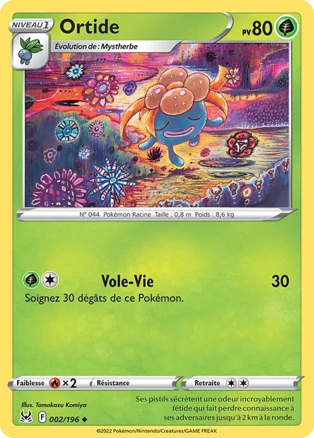 Ortide, carte Pokémon LOR 002 — extension Origine Perdue