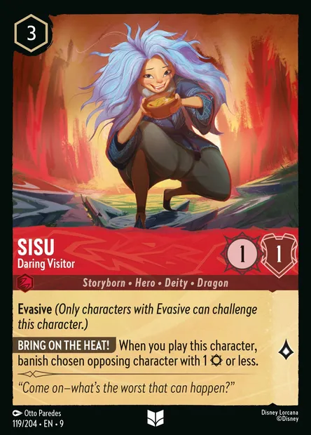 Sisu - Daring Visitor, Disney Lorcana card CH9-119 — Fabled set