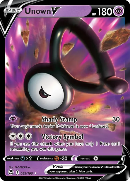 Unown V, Pokémon card SIT 065 — Silver Tempest set