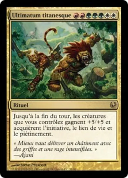 Ultimatum titanesque, carte Magic DDH 31 — extension Duel Decks: Ajani vs. Nicol Bolas