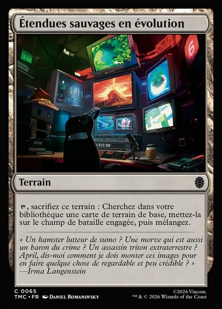 Étendues sauvages en évolution, carte Magic TMC 65 — extension Teenage Mutant Ninja Turtles Eternal