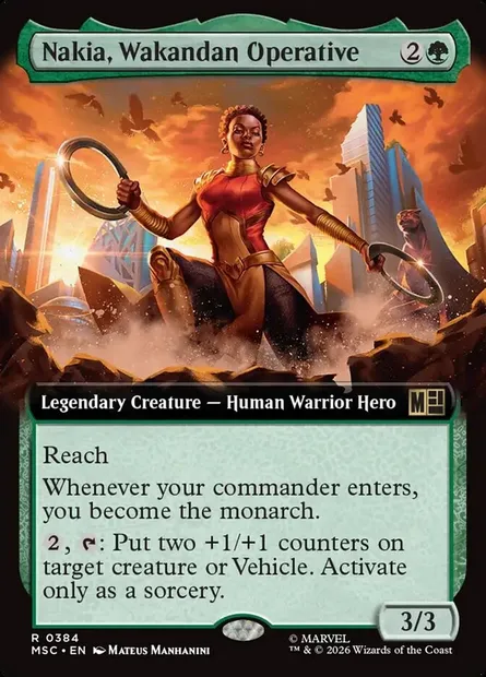 Nakia, Wakandan Operative, Magic card MSC 384 — Marvel Super Heroes Commander set