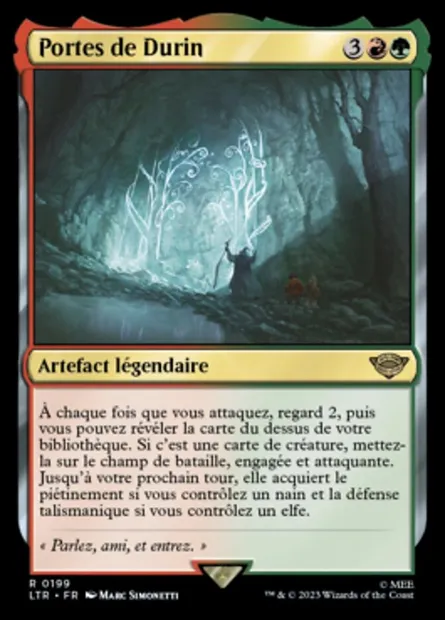 Portes de Durin, carte Magic LTR 199 — extension Le Seigneur des Anneaux : chroniques de la Terre du Milieu
