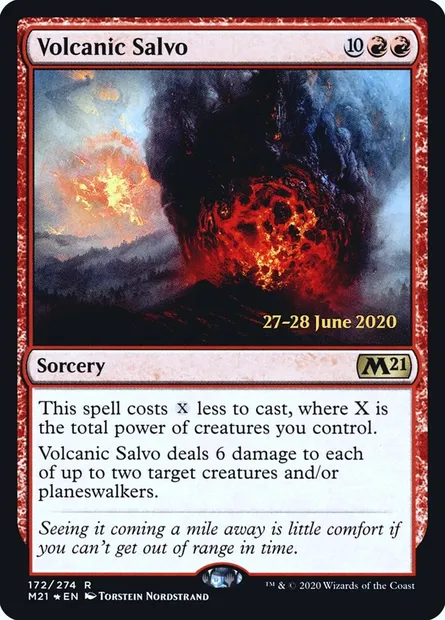 Volcanic Salvo, Magic card PM21 172s — Core Set 2021 Promos set