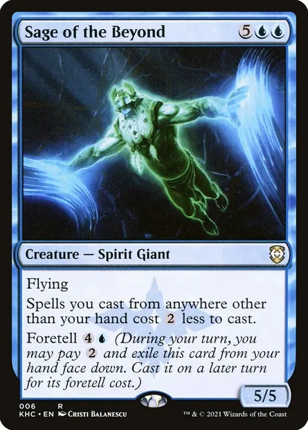 Sage of the Beyond, Magic card KHC 6 — Kaldheim Commander set