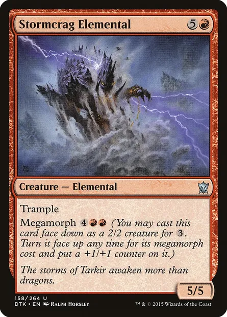 Stormcrag Elemental, Magic card DTK 158 — Dragons of Tarkir set