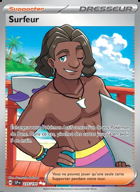 Surfeur, carte Pokémon SSP 235 — extension Étincelles Déferlantes