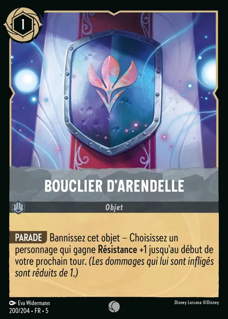 Bouclier d'Arendelle, carte Disney Lorcana CH5-200 — extension Ciel Scintillant