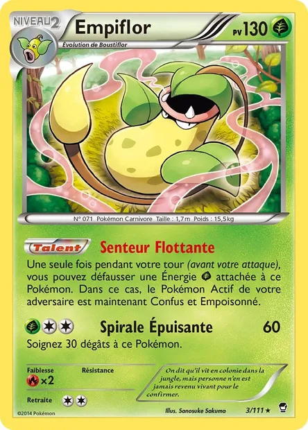 Empiflor, carte Pokémon FFI 3 — extension Poings Furieux