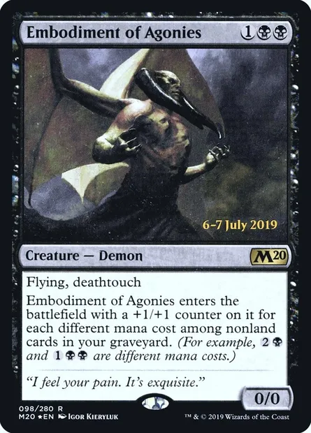 Embodiment of Agonies, Magic card PM20 98s — Core Set 2020 Promos set